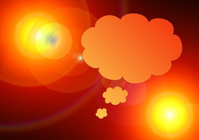 Free thought bubble light flare illustration