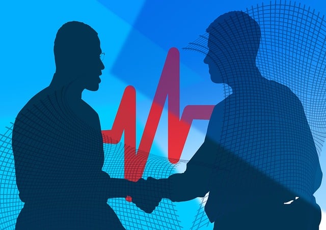 Free person handshake business illustration