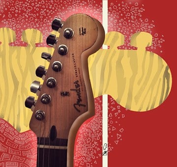 Free Guitar Stratocaster illustration and picture