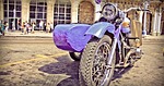 moto, antique car, havana