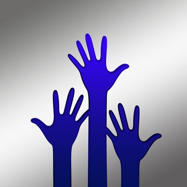 Free volunteer hands wrap illustration