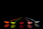 spoons, colorful, plastic