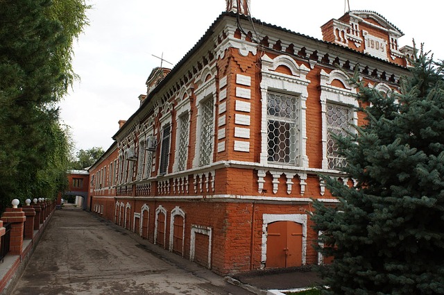 Gebäude, Straße, Road, Russland