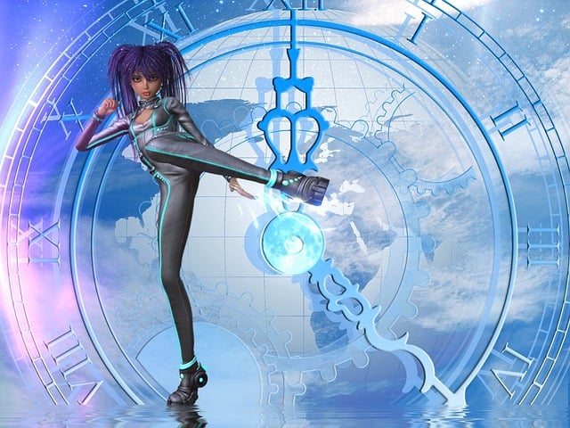Free time athletic clock illustration