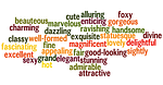 words, word cloud, adjective