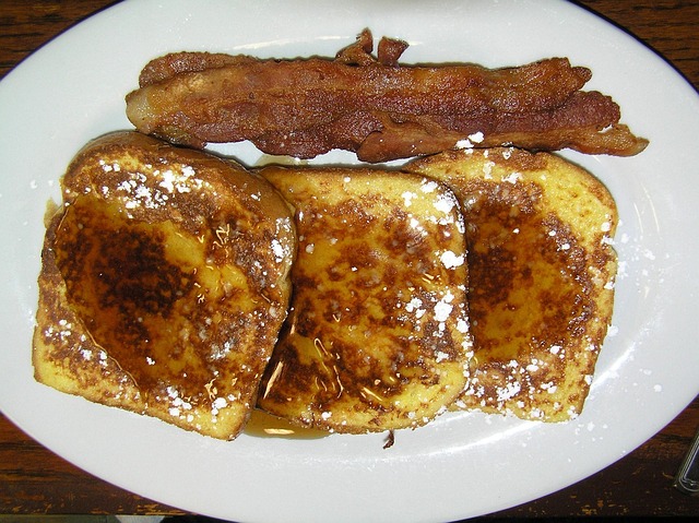Desayuno, Tocino, Tostada Francesa