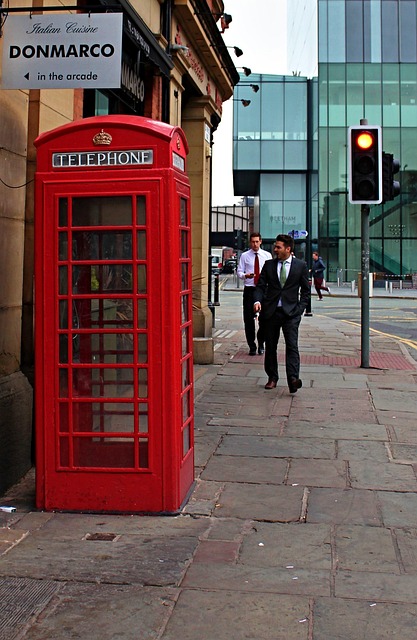 Telefon, Rot, Stadt, England, Manchester
