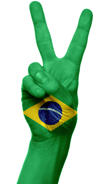 Brasil, Flagg, Hånd, Fred, Seier, Sport