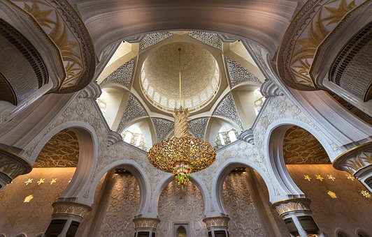 Moschee, Abu Dhabi, Reisen, Weiß