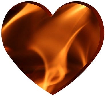 Feuer, Herz, Brennen, Liebe, Symbol