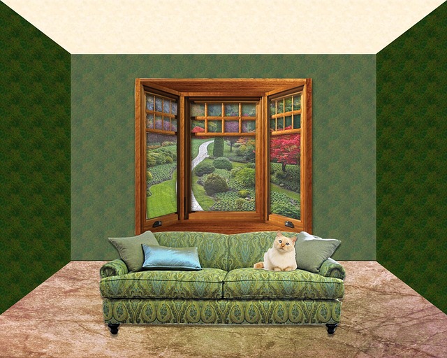 Free room pet interior illustration