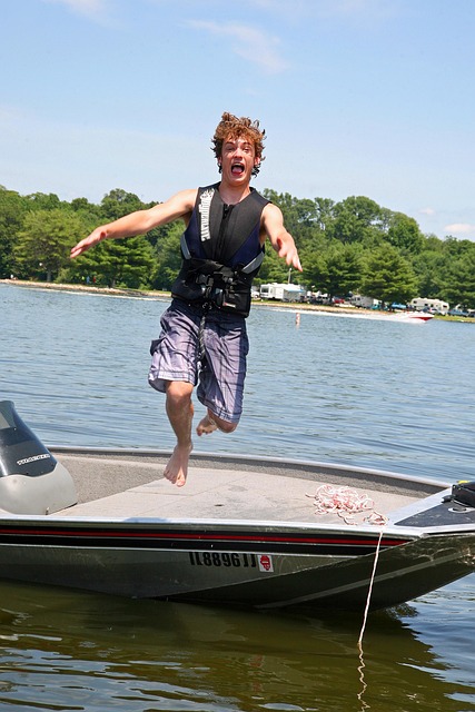 Free Boating Jumping photo and picture