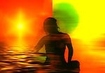 meditation, reflection, woman