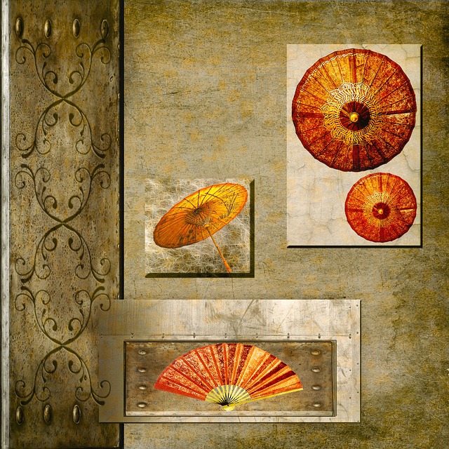 Free background parasol oriental illustration