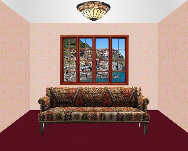 Free interior room living illustration