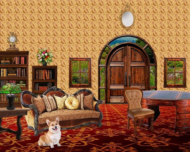 Free interior room furniture illustration