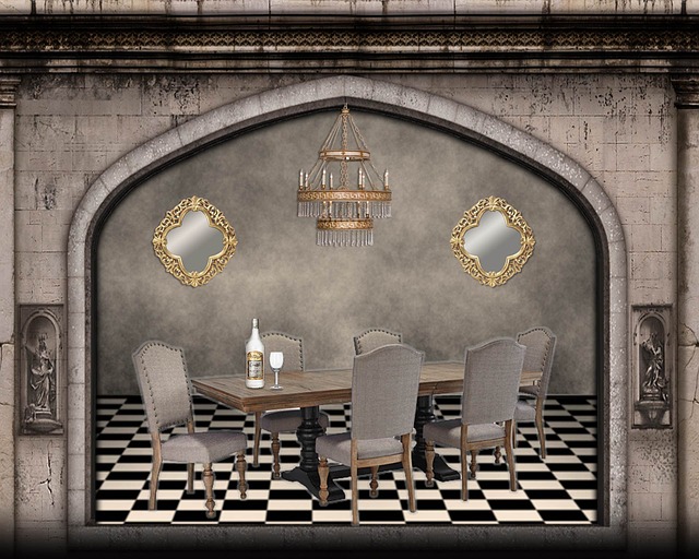 Free room dining table illustration