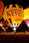 hot air balloon, sky, glow
