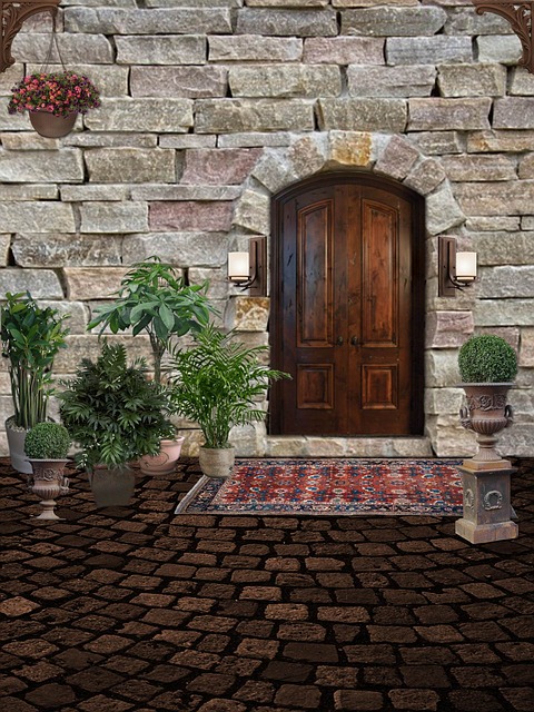 Free exterior building stone illustration