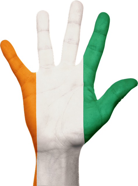 Free ivory coast flag hand illustration