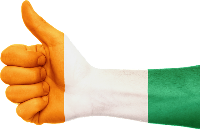 Free ivory coast flag hand illustration