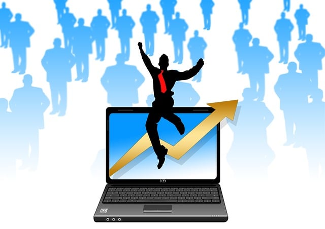 Free laptop monitor businessman illustration