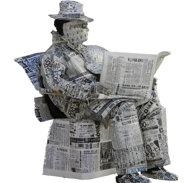 Free human newspaper fun illustration