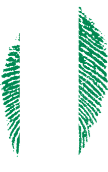 Nigeria, Flag, Fingerprint, Country