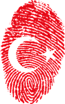 turkey, flag, fingerprint