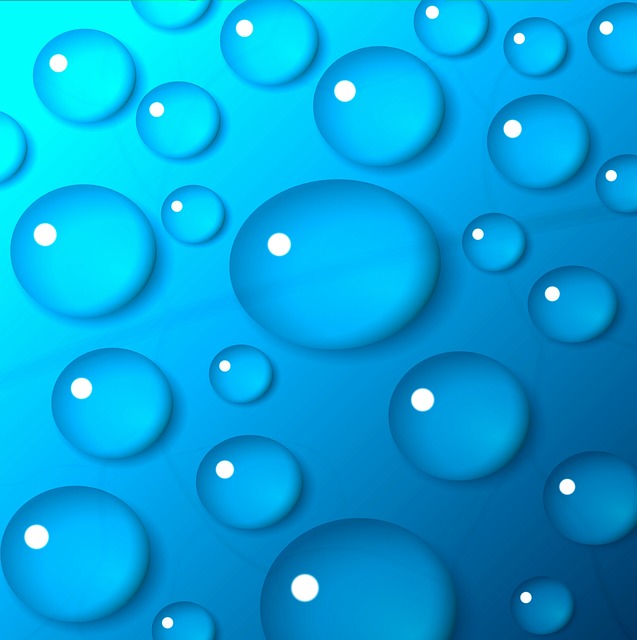 Free waterdrop blue background illustration