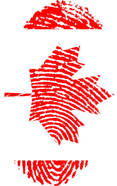Free canada flag fingerprint illustration