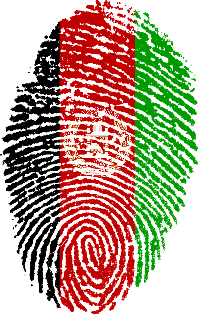 Free afghanistan flag fingerprint illustration
