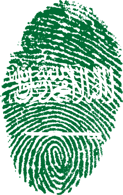 Free saudi arabia flag fingerprint illustration