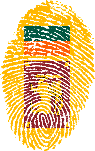 Free sri lanka flag fingerprint illustration