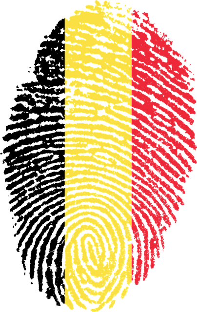 Belgien, Flag, Fingeraftryk, Land