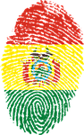 bolivia, flag, fingerprint