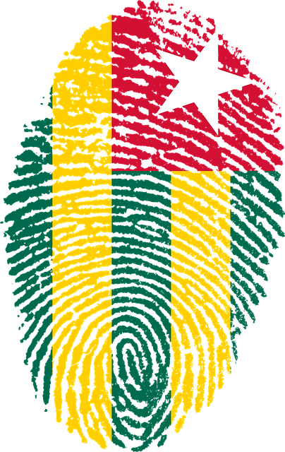 Free togo flag fingerprint illustration