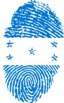 honduras, flag, fingerprint