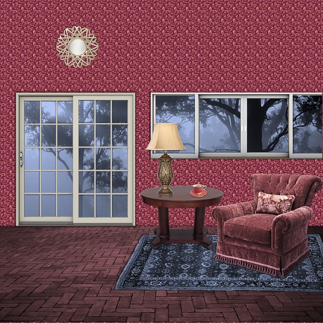Free interior room home illustration