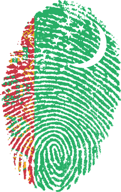 Free turkmenistan flag fingerprint illustration