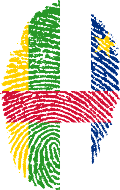 Free central african republic flag fingerprint illustration
