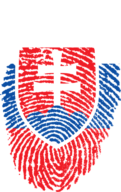 Slovakiet, Flag, Fingeraftryk, Land