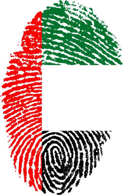 Free united arab emirates flag fingerprint illustration
