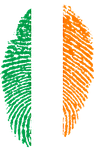 ireland, flag, fingerprint