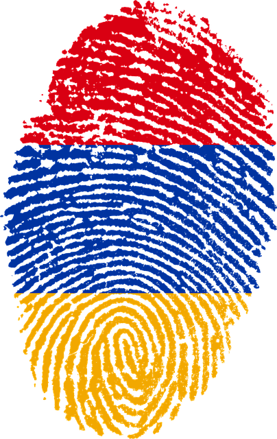 Free armenia flag fingerprint illustration