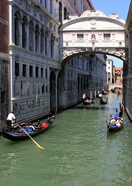 Kanal, Venedig, Gondel, Natur, Italien