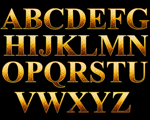 Free letters alphabet filled illustration