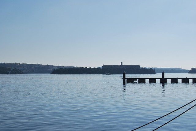 Poort, Zee, Blauw, Horizon, Minorca