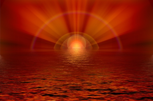 Brillar, Agua, Ondas, Sol, Luz