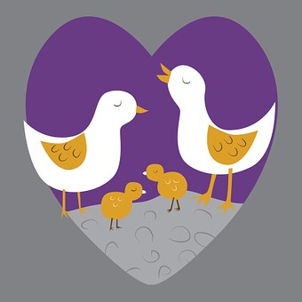 Free Heart Birds illustration and picture